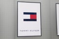 tommy Hilfiger logo brand and text sign front facade of store us fashion American Royalty Free Stock Photo