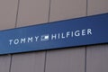 Tommy Hilfiger logo and text sign of store premium fashion American clothing company Royalty Free Stock Photo