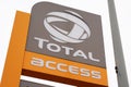 Bordeaux , Aquitaine / France - 11 18 2019 : Total access sign company logo car gas service station