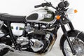 Triumph bike bonneville t100 detail sign text and brand logo on motorbike 110th