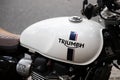 triumph logo brand and text sign bonneville model 900 Street Twin neo retro motorbike