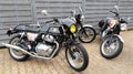 Triumph t100 oldtimer bonneville and royal enfield GT interceptor retro vintage