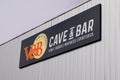 Vandb cave and bar sign text and logo front of store wine beer French shop