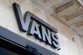 Bordeaux , Aquitaine / France - 10 28 2019 : Vans logo shop sign American manufacturer store shoes based in California Royalty Free Stock Photo
