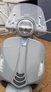 Vespa piaggio logo brand and text sign on scooter neo retro vintage look italian