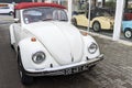 Volkswagen Beetle cabriolet 1500 white convertible classic vw vintage oldtimer car Royalty Free Stock Photo