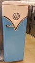 Volkswagen logo sign on gorenje fridge front of special edition vintage retro classic