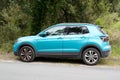 Volkswagen t-roc line compact car suv side street view Royalty Free Stock Photo