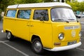Bordeaux , Aquitaine / France - 08 04 2020 : Volkswagen Type 2 yellow Minibus Classic VW Camper Van westfalia motorhome