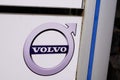 Volvo sign text and logo of Automobile Dealership car store brand