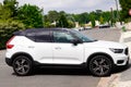 Volvo XC40 compact SUV car model in side street view