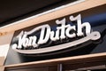 Von Dutch california official dealer facade logo text and brand sign American