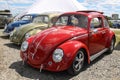 Vw Volkswagen Beetle california look custom retro vintage car in show meeting Royalty Free Stock Photo