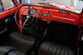 Vw Volkswagen Beetle convertible 1500 vintage car interior seat dash board and