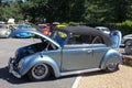 Vw Volkswagen Beetle grey convertible old restoration vintage show car meeting