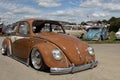 Vw Volkswagen old Beetle ancient vintage car retro old timer brown vehicle in show