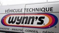 Wynn`s Automotive France logo brand and text sign on panel van technical vehicle