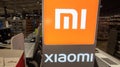 Xiaomi store logo brand and mi text sign in shop retailer Royalty Free Stock Photo