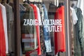 Zadig et Voltaire outlet logo brand and text sign shop clothes front facade luxury