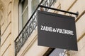 Zadig & Voltaire fashion store logo and text sign on front of trend boutique shop