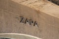 zapa logo and sign text front facade store fashion brand clothes entrance shop