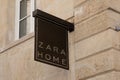 zara home logo text and brand sign of spain store company manufacturing of home