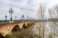 Bordeaux, the stone bridge in the center