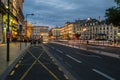 Night cityscape, view of a central square in Bordeaux, France