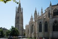 Beautiful gothic cathedral and tower bell next to it, Bordeaux