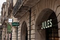 Jules Logo in front of their shop for Bordeaux.