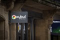 Selective blur on a logo of Oxybul eveil et jeux on their store for Bordeaux.