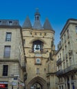 BORDEAUX, FRANCE - JANUARY 14, 2024: Porte Saint Eloi Gate, also known as Grosse Cloche, Big Bell, in the city center of Royalty Free Stock Photo