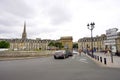 BORDEAUX, FRANCE - JUNE 4, 2022: Bordeaux beautiful cityscape with Porte de Bourgogne, Bordeaux, France