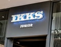 BORDEAUX, FRANCE, March 07, 2020 : IKKS shop, boutique sign, logo store, fashion retailer for junior boy girl women and men