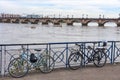 Bordeaux, France - Pont de Pierre bridge, over the Garonne river in Bordeaux, Nouvelle Aquitane, Gironde Royalty Free Stock Photo