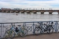 Bordeaux, France - Pont de Pierre bridge, over the Garonne river in Bordeaux, Nouvelle Aquitane, Gironde Royalty Free Stock Photo