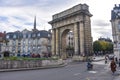 Bordeaux, France - Port du Bourgogne, Landmark Roman-style stone arch built in the 1750s as a symbolic gateway to the