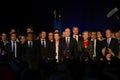 BORDEAUX, FRANCE - NOVEMBER 22, 2014 : Political meeting of the former President of the Republic, Nicolas Sarkozy in