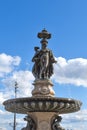 Bordeaux, France - Sep 17, 2021: Detail of The Fountain of Three Graces in the center of the French city. Located on the Royalty Free Stock Photo