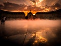 BORDEAUX/FRANCE - SEPTEMBER 20 : Miroir d`Eau at Place de la Bou