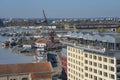 Bordeaux, France: View of the bombproof World War 2 German submarine base and pen in the Bacalan waterfront