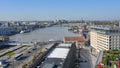 Bordeaux, France: View of the bombproof World War 2 German submarine base and pen in the Bacalan waterfront