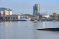 Bordeaux, France - View of the bombproof World War 2 German submarine base and pen in the Bacalan waterfront