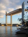 BORDEAUX, GIRONDE/FRANCE - SEPTEMBER 18 : New Lift Bridge Jacques Chaban-Delmas Spanning the River Garonne at Bordeaux on