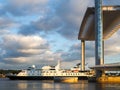 BORDEAUX, GIRONDE/FRANCE - SEPTEMBER 18 : New Lift Bridge Jacques Chaban-Delmas Spanning the River Garonne at Bordeaux on