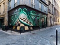 BORDEAUX, GIRONDE/FRANCE - SEPTEMBER 21 : Painted Building Graffiti Style in Bordeaux on September 21, 2016 Royalty Free Stock Photo