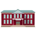 Bordeaux school building in a flat style. Royalty Free Stock Photo