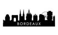 Bordeaux skyline silhouette.