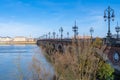 Bordeaux, the stone bridge in the center