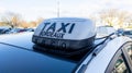 Bordeaux taxi parked waiting drive customer in the city